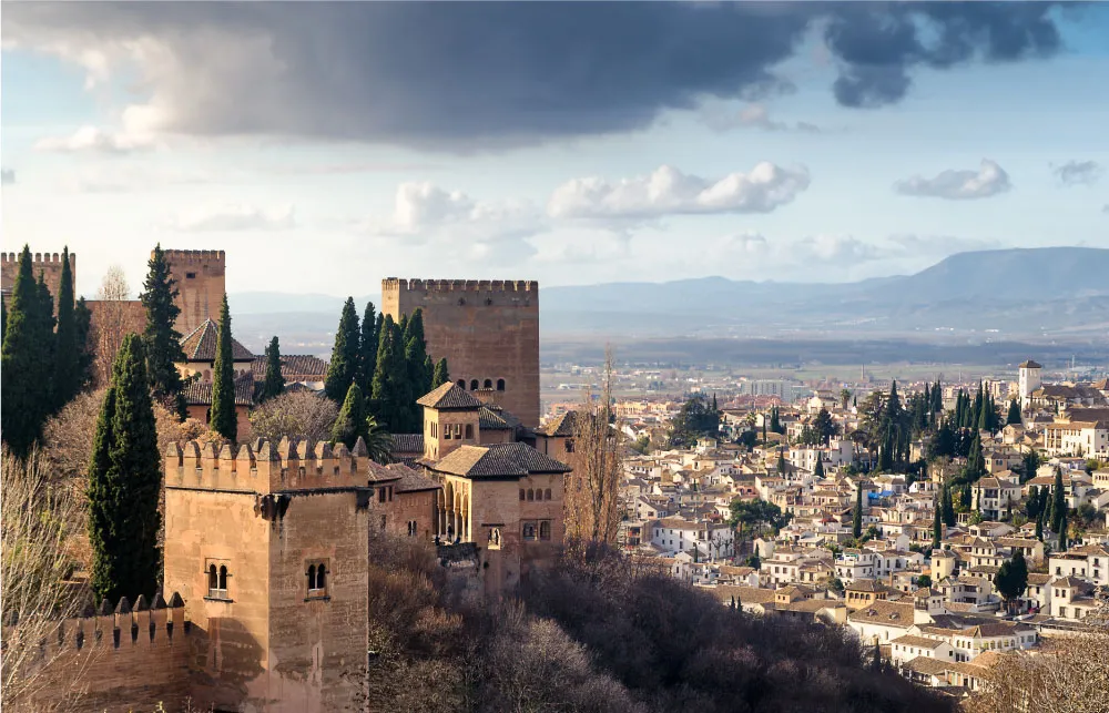 Aerial view of the Alhambra